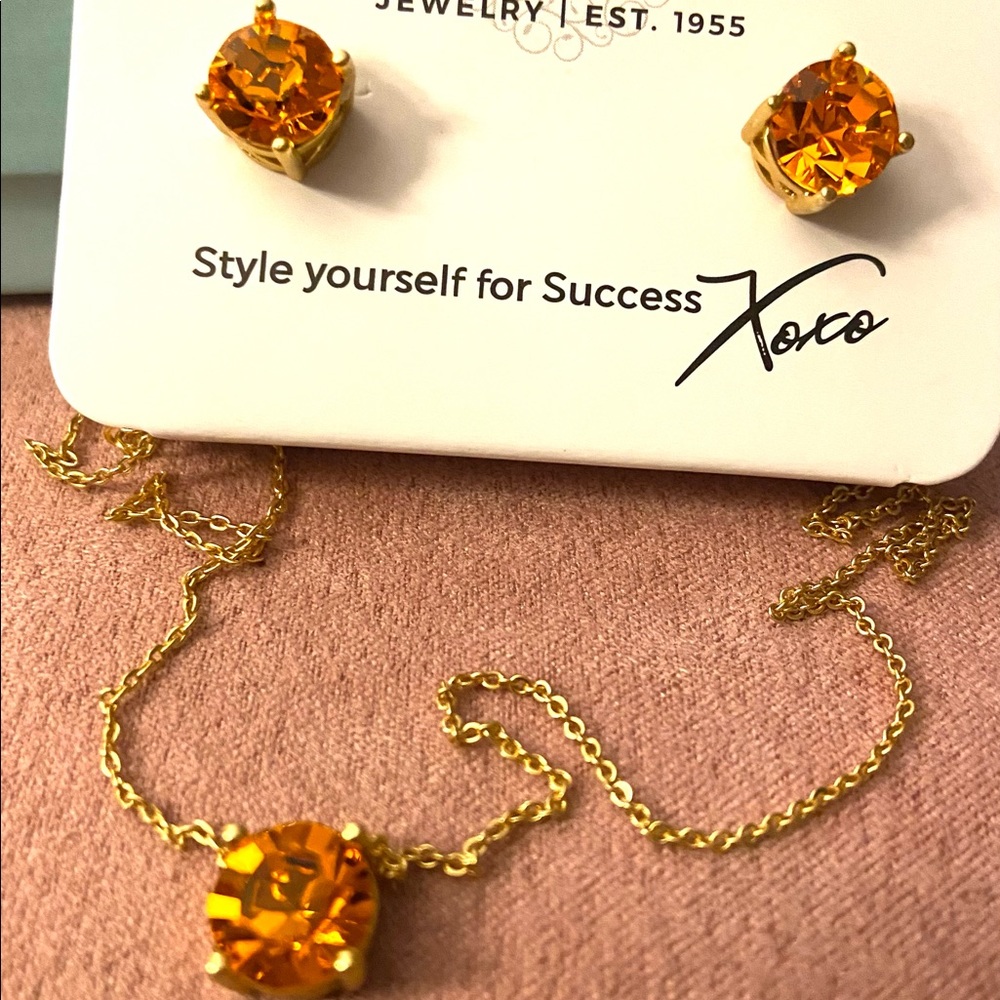 Park Lane Fireside necklace and earring set